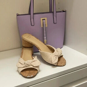 Crown & Ivy Wynnie Knotted Lace Slide Sandals bow lace girlhood core feminine